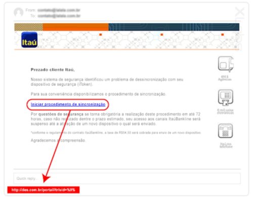 phishing do itaú