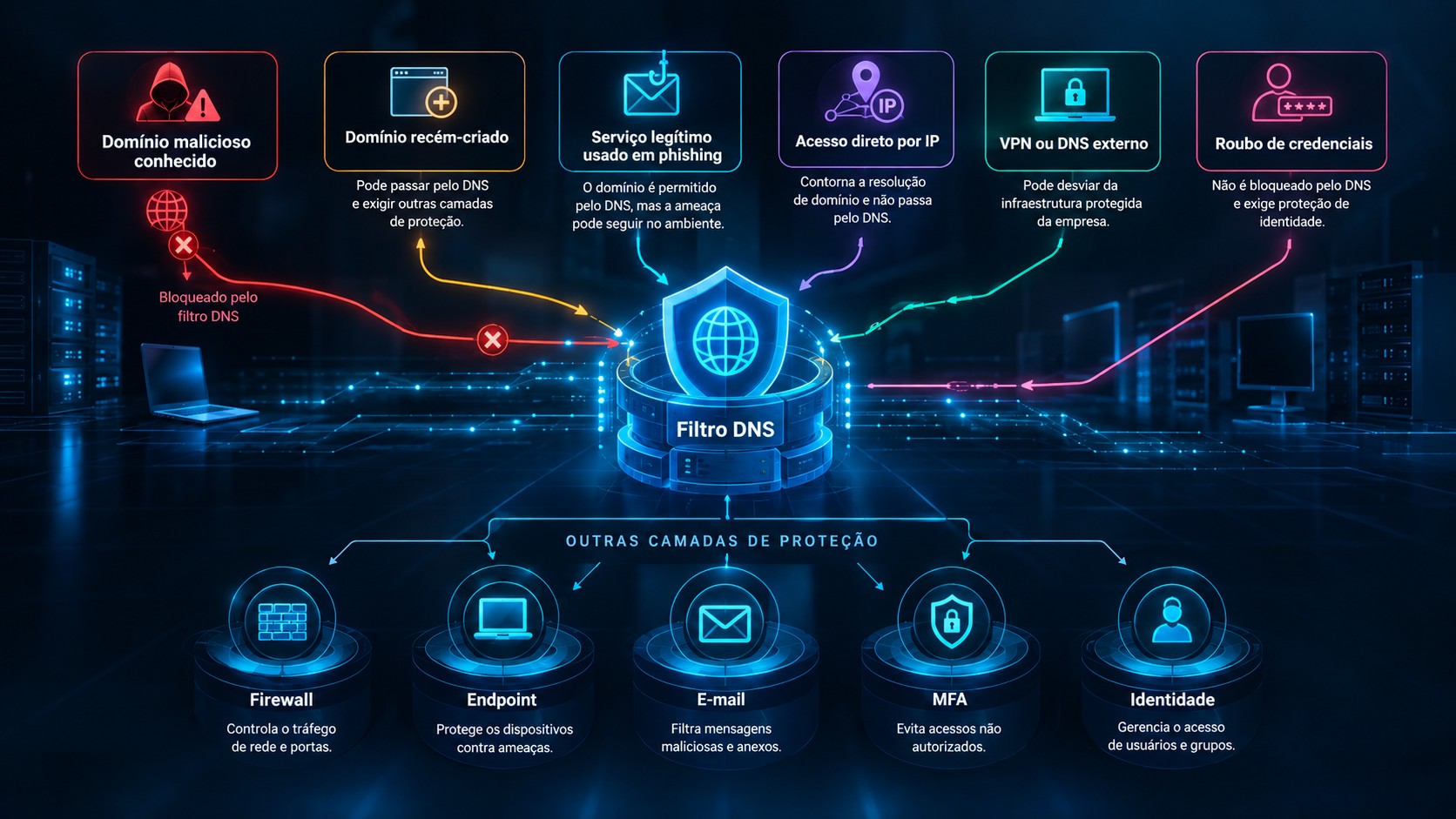limitações da filtragem DNS