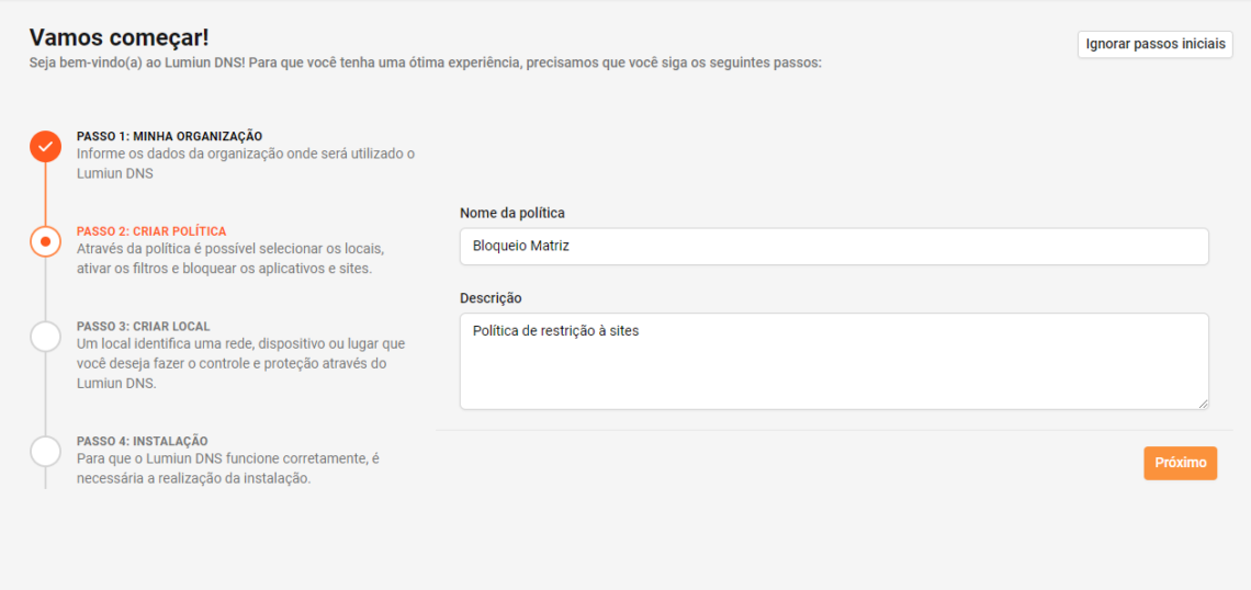 Initial Steps: Step 2